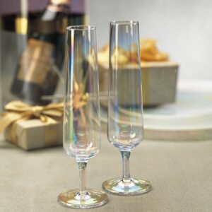 Festive Iridescent Flutes - Set of 6