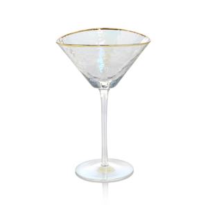 Aperitivo Triangular Stemware - Luster with Gold Rim