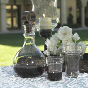 Artisan Hammered Glass Decanter