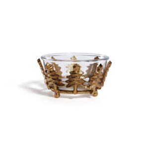 Forêt d’Hiver Glass and Metal Bowl